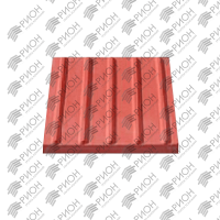Плитка с продольными рифами 400x400x50(Красный)
